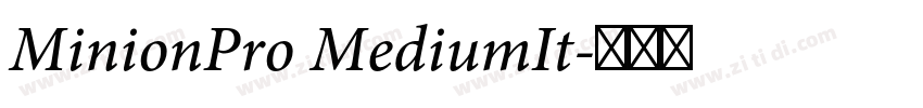 MinionPro MediumIt字体转换
